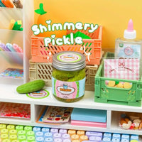 Kawaii Slime: Shimmery Pickle Clear Slime