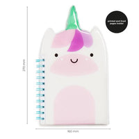 Unicorn a5 notebook with Jelly Puffy PVC Cover
