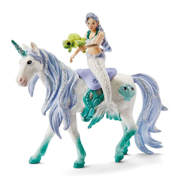 Mermaid Riding on Sea Unicorn - Schleich Fantasy Mermaid Animal Figure 42509