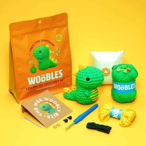 The Woobles: Fred the Dinosaur Beginner Crochet Kit