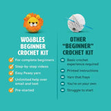 The Woobles: Fred the Dinosaur Beginner Crochet Kit