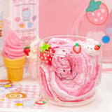 Kawaii Slime: Straw-Bunny Sponge Cake Cloud Slime