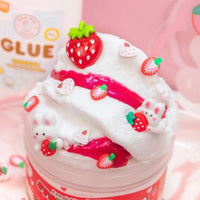 Kawaii Slime: Straw-Bunny Sponge Cake Cloud Slime