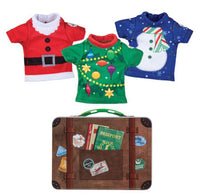 Elf on the Shelf - Claus Couture Christmas T-Shirt Party Pack with Suitcase