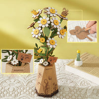 Chamomile Rowood DIY 3D Wooden Flower Puzzle Craft