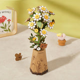 Chamomile Rowood DIY 3D Wooden Flower Puzzle Craft