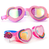 All You Need is Love Rainbow Heart Swim Goggles by Bling2o