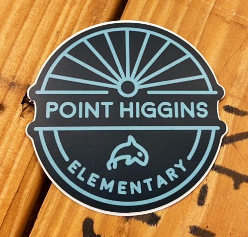 Point Higgins Elementary Round Vinyl Sticker - Local School Exclusive