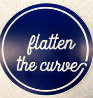 Flatten the Curve (for COVID-19) Vinyl Sticker - Local Exclusive