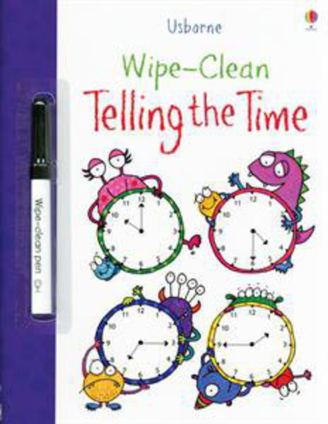 Wipe-Clean Telling Time Activity Book by Usborne