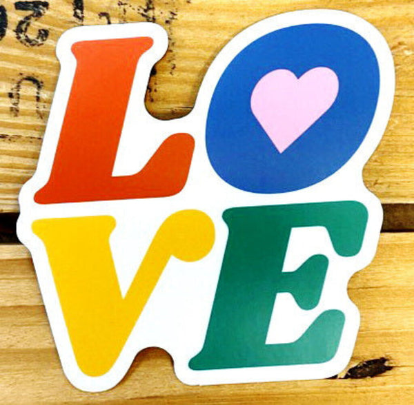"LOVE" Block Letters Vinyl Sticker