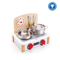 2-IN-1 KITCHEN & GRILL WOODEN PLAYSET