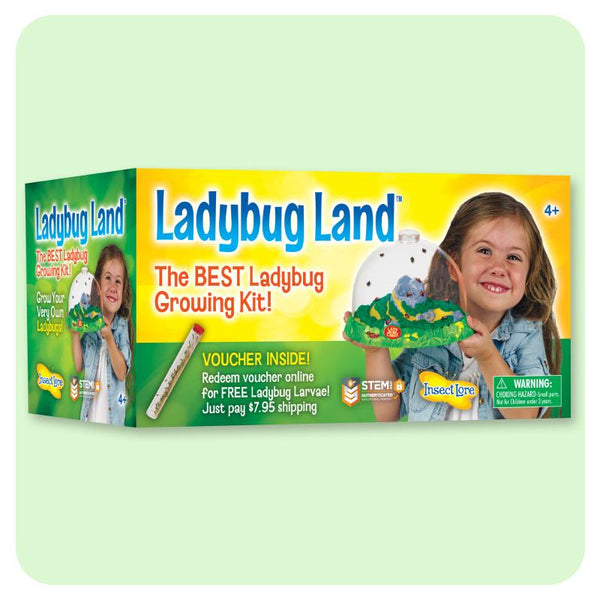 Ladybug Land - Grow Real Ladybugs (with voucher for live larvae)