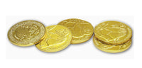 Jumbo 3" Gold Foil Wrapped Chocolate Buffalo Coin