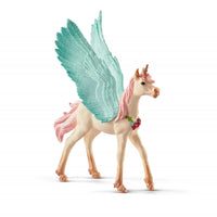 Decorated unicorn Pegasus, foal - Schleich Animal Figure 70575