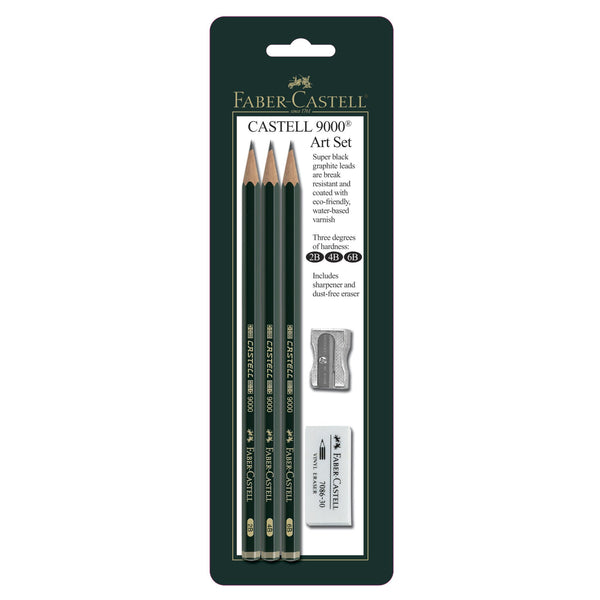 Castell® 9000 Graphite Pencil Set of 3 by Faber Castell