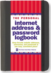 Personal Internet Address & Password Logbook