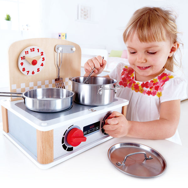 2-IN-1 KITCHEN & GRILL WOODEN PLAYSET