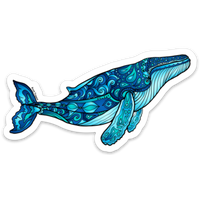 Humpback Whale Sticker 3" by Alaska Artist Kristi Trimmer