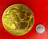 Jumbo 3" Gold Foil Wrapped Chocolate Buffalo Coin