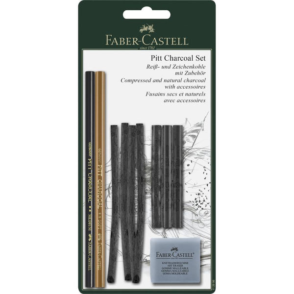 Pitt® Charcoal - Set of 10 Charcoals for Drawing Art by Faber Castell