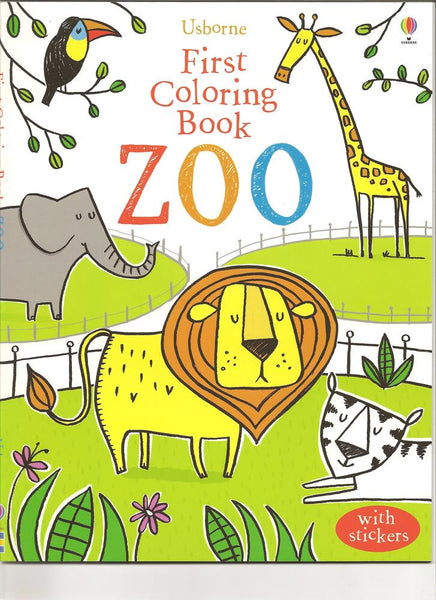 First Coloring Book Zoo - Activity Book by Usborne