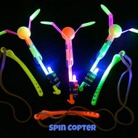 Spin Copter - LED Slingshot Helicopter with Lightning Launcher