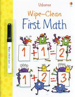 Wipe-Clean First Math Activity Book by Usborne